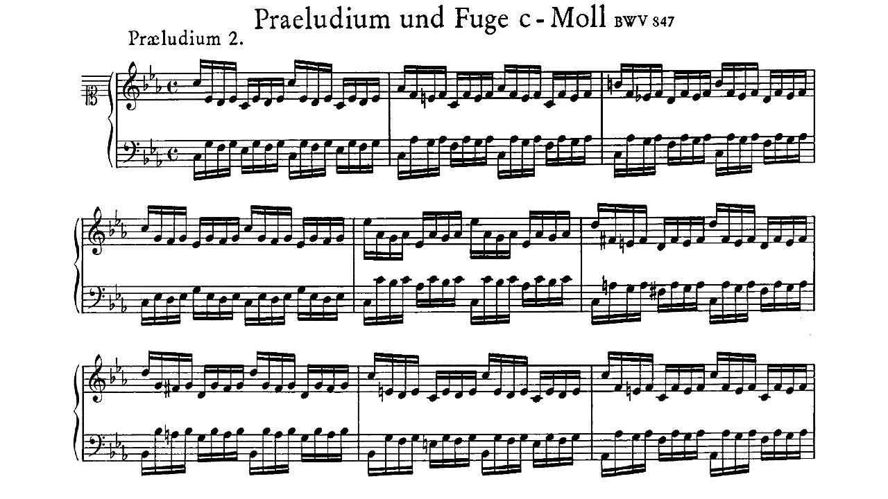 Johann Sebastian Bach 'Prelude In C Minor, BWV 847' Sheet, 55% OFF