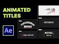 Titles Factory  - Smooth Title Animation in After Effects | Text Reveal Animation | Title Animation