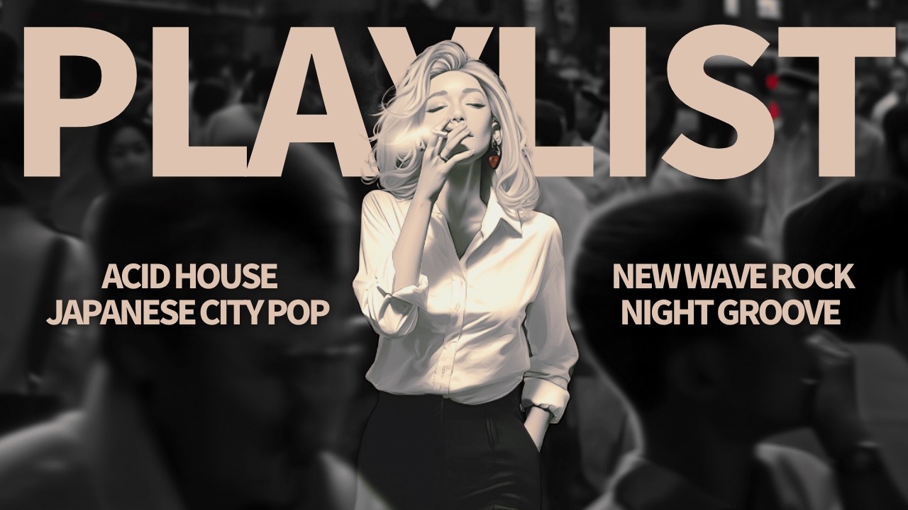 【洋楽Playlist】ただリラックスするだけじゃ物足りない、刺激が欲しい夜に｜雑踏｜AcidHouse/CityPop/Trap/BPM140/HighFidelity｜作業用