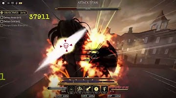 AOTR Soloing female titan raid with ODM Helos (1:31)