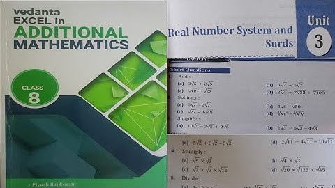 Real number system and suards class 8 Vedanta publications solutions #vedanta Nabin Kumar Singh