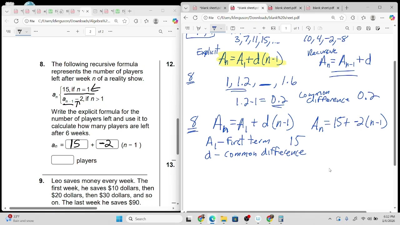 Algebra 2 sem1 final study guide part 2