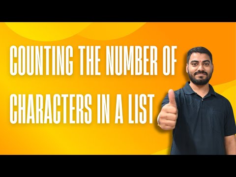 Counting The Number of Characters in a list #harshatrainings #python #pythontutorial