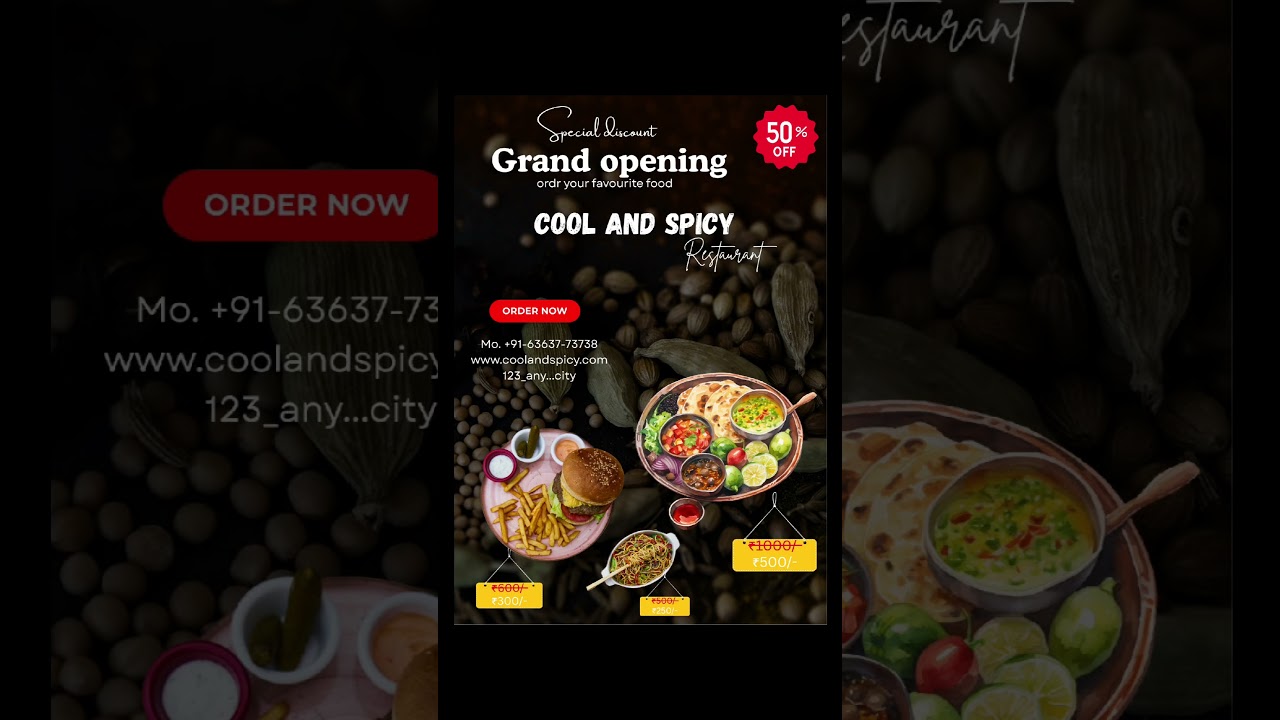 restaurant offers poster ✅👍