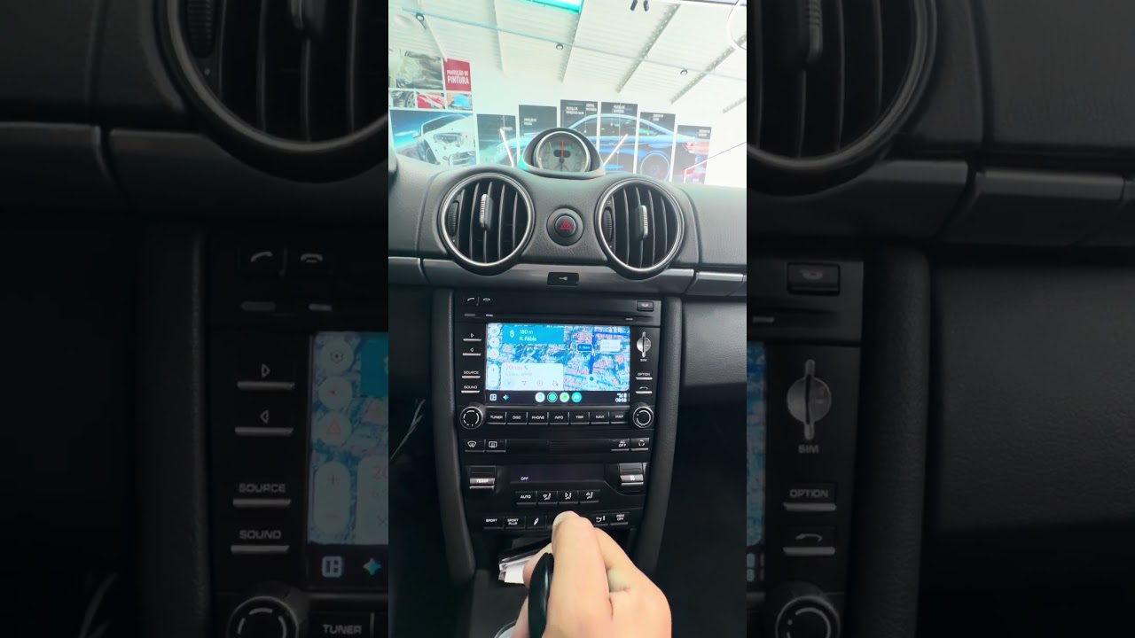 Porsche Boxster 2008 | instalamos Android Auto e CarPlay conexão sem fio #boxster #porsche #carplay