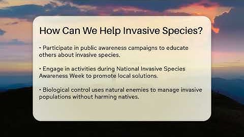 How Can We Help Invasive Species? - Ecosystem Essentials