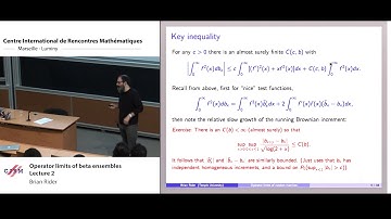 Brian Rider: Operator limits of beta ensembles - Lecture 2