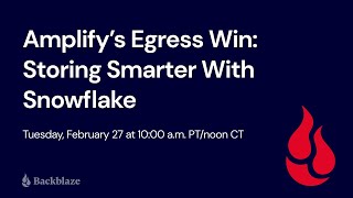 Amplify’s Egress Win: Storing Smarter With Snowflake | Backblaze Success Story