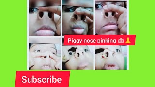🐽piggy nose/challenge video pinking 🐽 verry funny 🤣