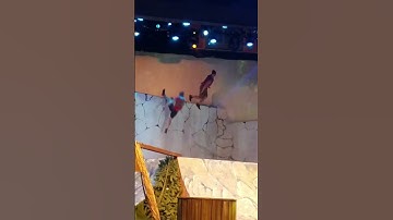 Trampwall Front Flip Swan Dive Gymnastics, BMX Tricks, Best Stunt Circus Show At CA Great America