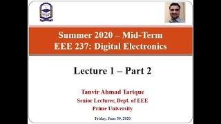 Digital Electronics / Digital Logic Design - Lecture 1 - Part 2