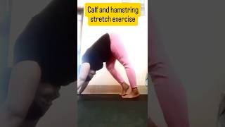 Calf and hamstring  stretch exercise#fitness #strength