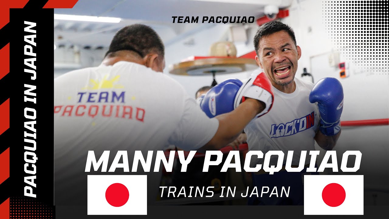 MANNY PACQUIAO TRAINS IN JAPAN