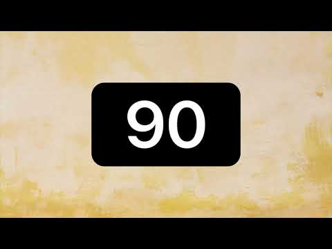 90 Second Yellow Countdown with Background Music