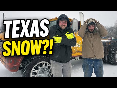 Texas Snowstorm Chaos: Cold Starting BIG TRUCKS & Drifting in the Snow