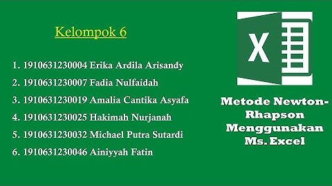 (85) 4.5.1 | f(x) = x^x - 10, iterasi Newton Raphson menggunakan Ms Excel