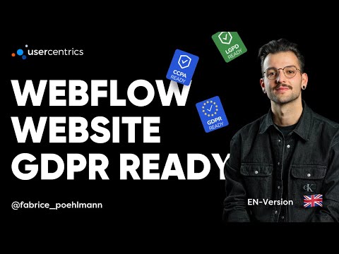 Webflow Website GDPR ready! (Usercentrics Tutorial English)