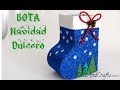 Dulcero Bota Navideña de cartón - DecoAndCrafts