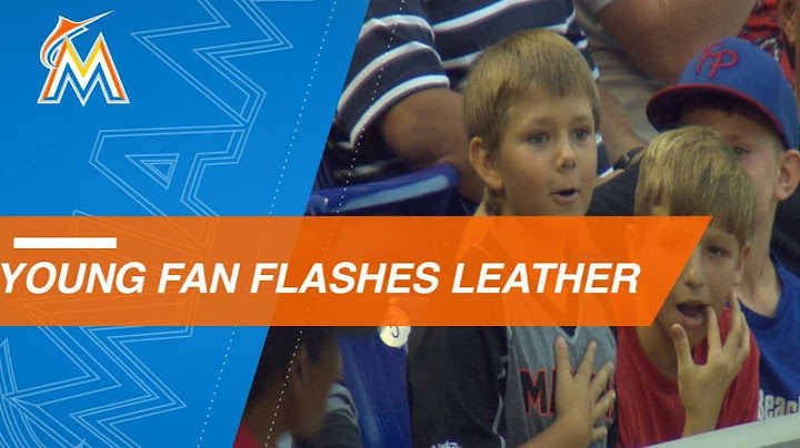 Young fan flashes some leather on liner