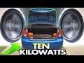 TEN KILOWATTS of Loud BASS Music!!! EXO's 2 18 inch Subwoofers & 10,000 Watt Car Audio Installation