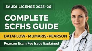 Saudi License 2026 FULL PROCESS | SCFHS DataFlow, Mumaris & Pearson Exam Update Profile