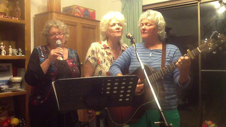 Margie Russell with sisters Lizzie and Jenny. Cryi...
