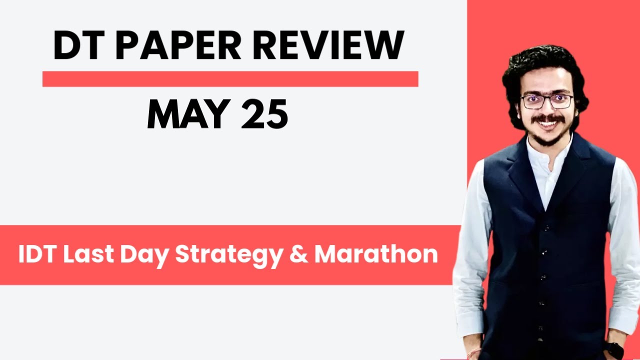 CA FINAL DT MAY 2025 PAPER REVIEW | IDT Last Day Strategy & Revision ...