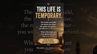 Focus on Akhirah. #Dunya #Akhirah #IslamicReminder #Deen #shorts