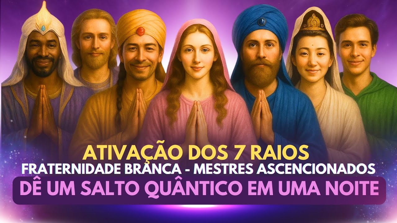 🟣 Ative os 7 Raios da Fraternidade Branca e Dê um Salto Quântico em 1 Noite! ✨