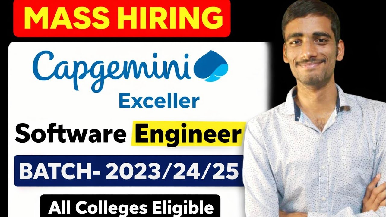 🔥Capgemini Mass Hiring Announced |2023/24/25 Batch | Software Engineer ...