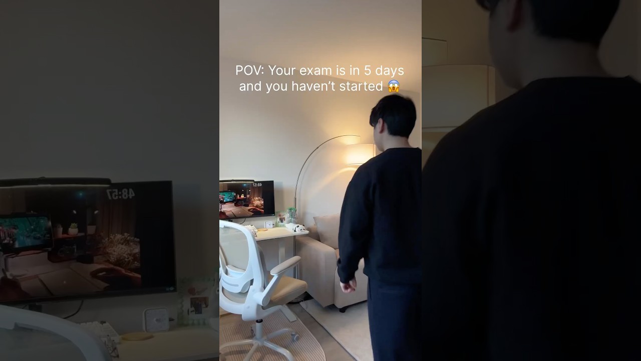 POV: Your Exam is in 5 Days and You Haven’t Started 😱 #studyshorts #examweek #studywithme #study
