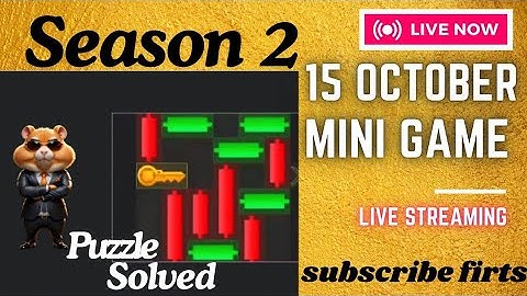 15 October Mini Game 100% Easily Solved Today | Hamster Kombat Mini Game 15 October