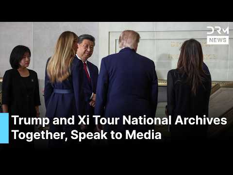 FULL VISIT: Trump and Xi View US Constitution During Tour of National Archives in Washington | AC1G