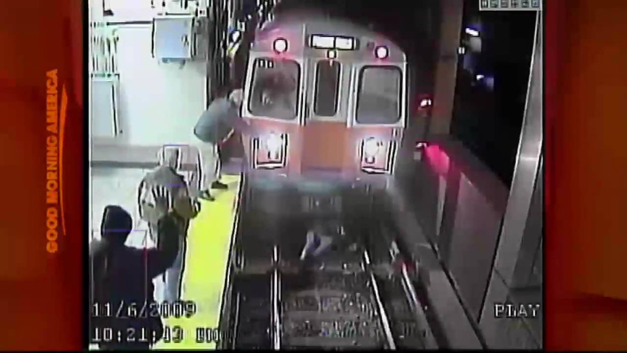 Woman Falls Onto Train Tracks, Survives YouTube