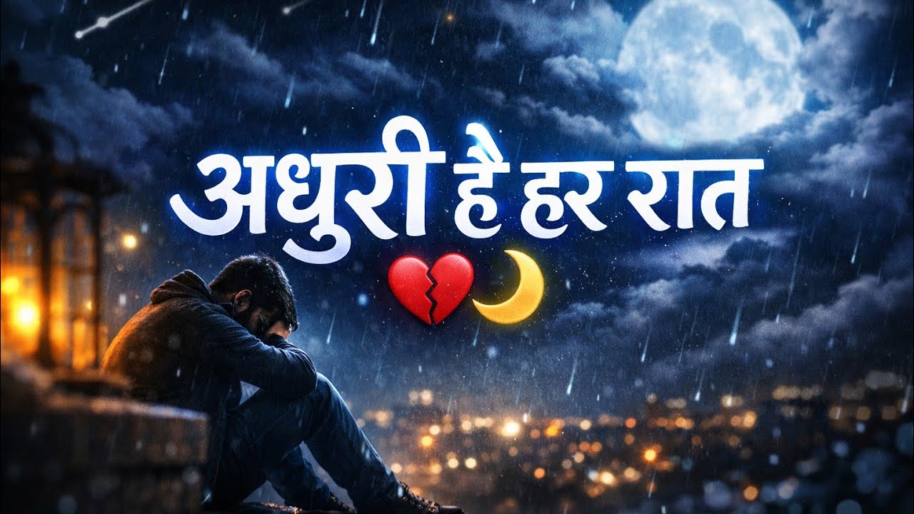 अधूरी है हर रात 💔🌙 | Night Sad Song 2026 | Heart Touching Breakup Song | Hindi Sad Song