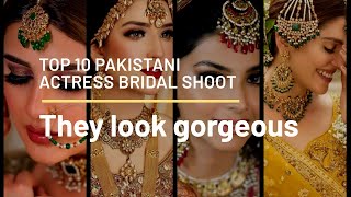 Top Pakistani Actress Who look Gorgeous in recent Bridal Photo Shoot |Actress Beautiful Bridal Dress screenshot 5