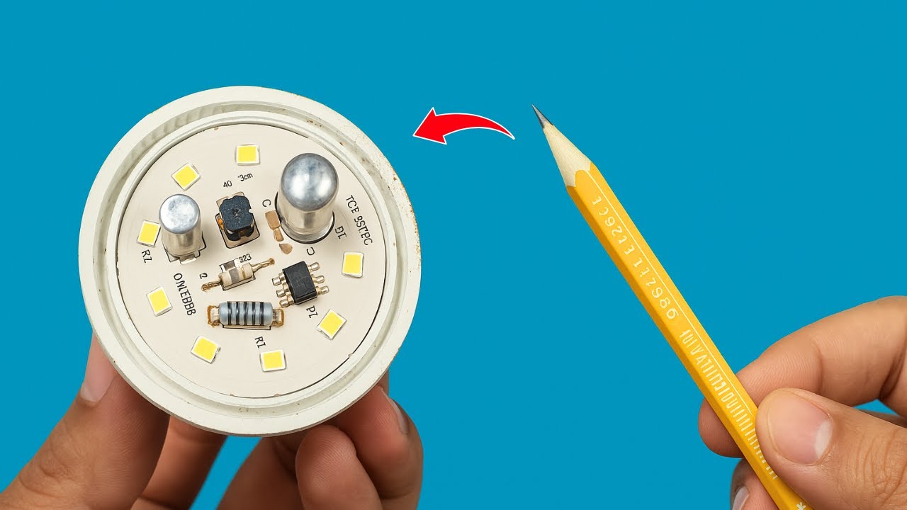 Just Use a Common Pencil and Fix All the LED Lamps in Your Home! How to Fix or Repair LED Bulb