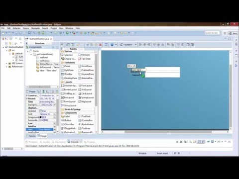 Tutoriel Java GUI #4 : Creation Fenêtre Authentification (1) - Darija
