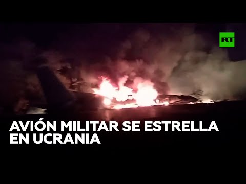 Avión militar se estrella en Ucrania