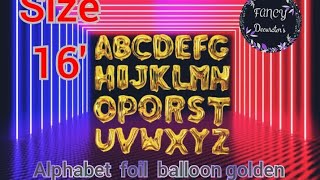 alphabet foil balloon golden colour