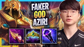 FAKER IS A GOD WITH AZIR!  T1 Faker Plays Azir MID vs Twisted Fate! | Bootcamp 2023