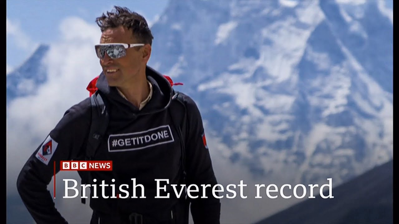 Kenton Cool breaks a Mount Everest record (Global) - BBC News - 15th May 2022