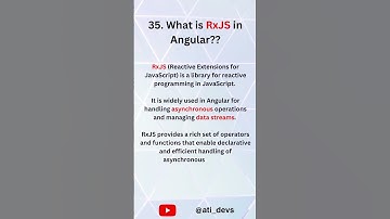 What is RxJS in Angular? #shorts #angular #interview #rxjs
