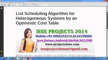 List Scheduling Algorithm for Heterogeneous Systems by an Optimistic Cost Table