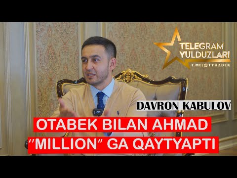 Davron Kabulov - Ahmad bilan Otabek MILLIONGA qaytyapti. Nega? #million #aristokratlar #bravo