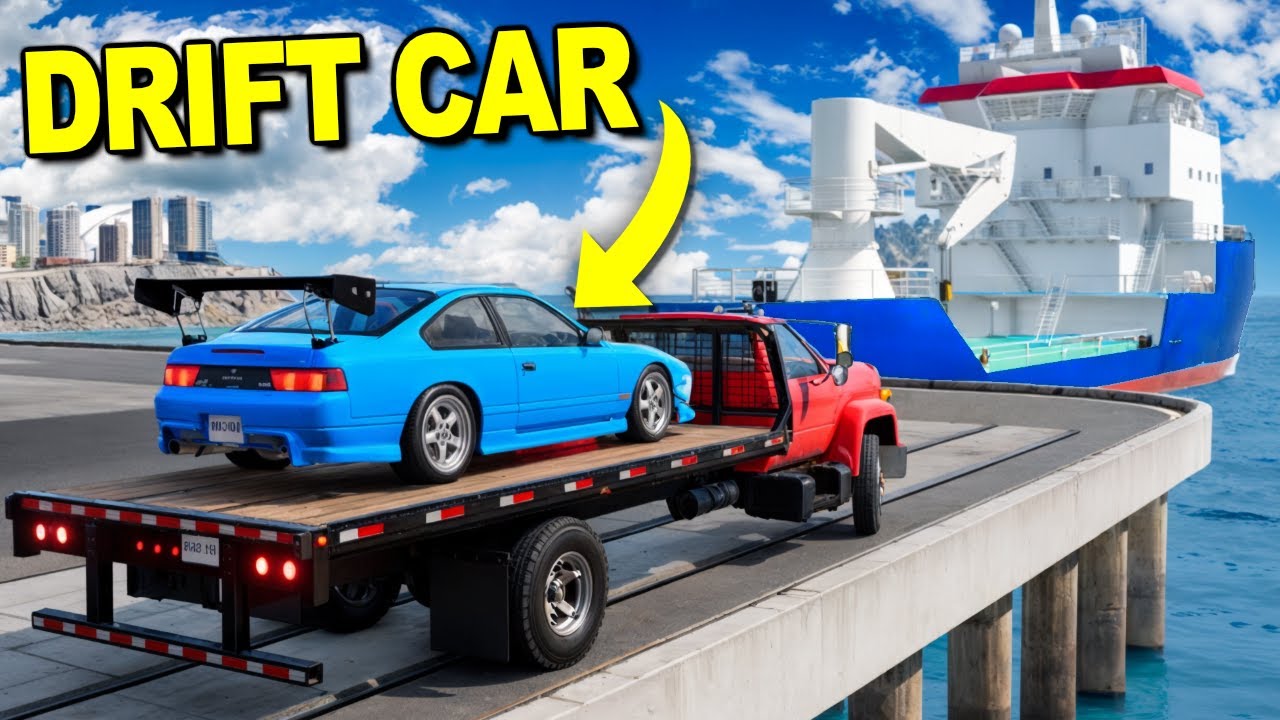 illegal street drifting in BeamNG...