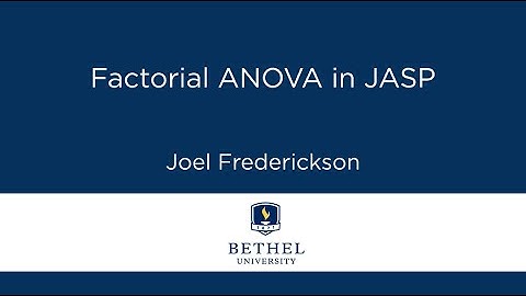 Factorial ANOVA in JASP