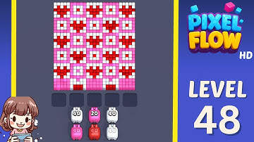 Pixel Flow Level 48 Solution Walkthrough
