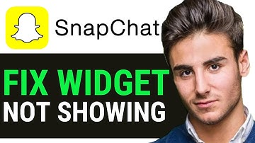 HOW TO FIX SNAPCHAT WIDGET NOT SHOWING UP 2025