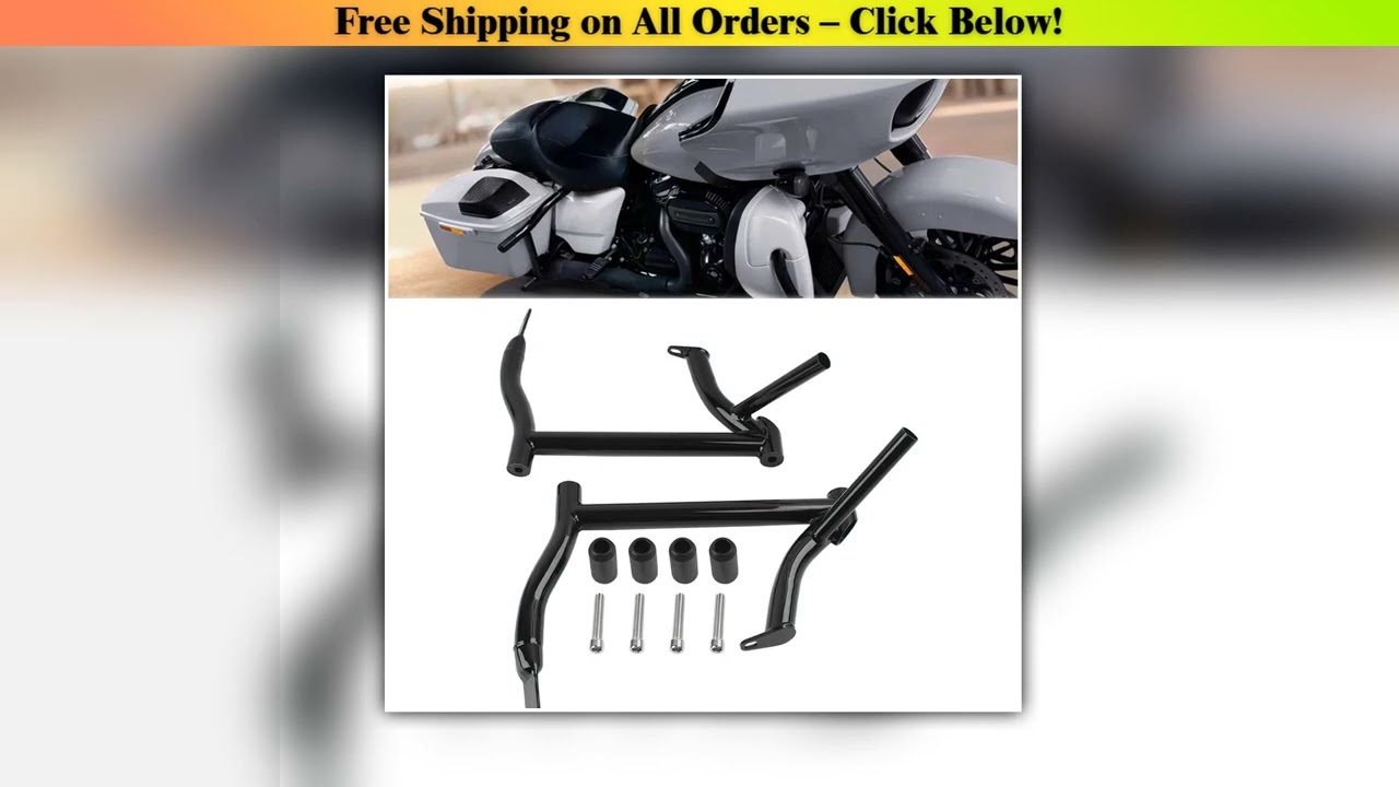 Motorcycle Black Saddlebag Guard Rails Bag Guards For Harley Road Glide Street Glide Road King